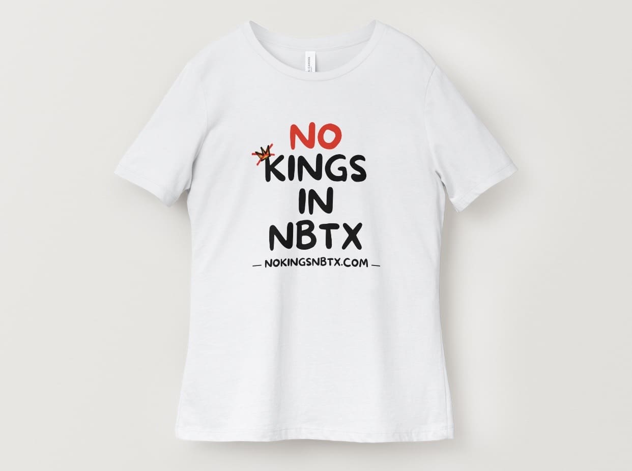 No Kings New Braunfels | Women - White Canvas Jersey Tee