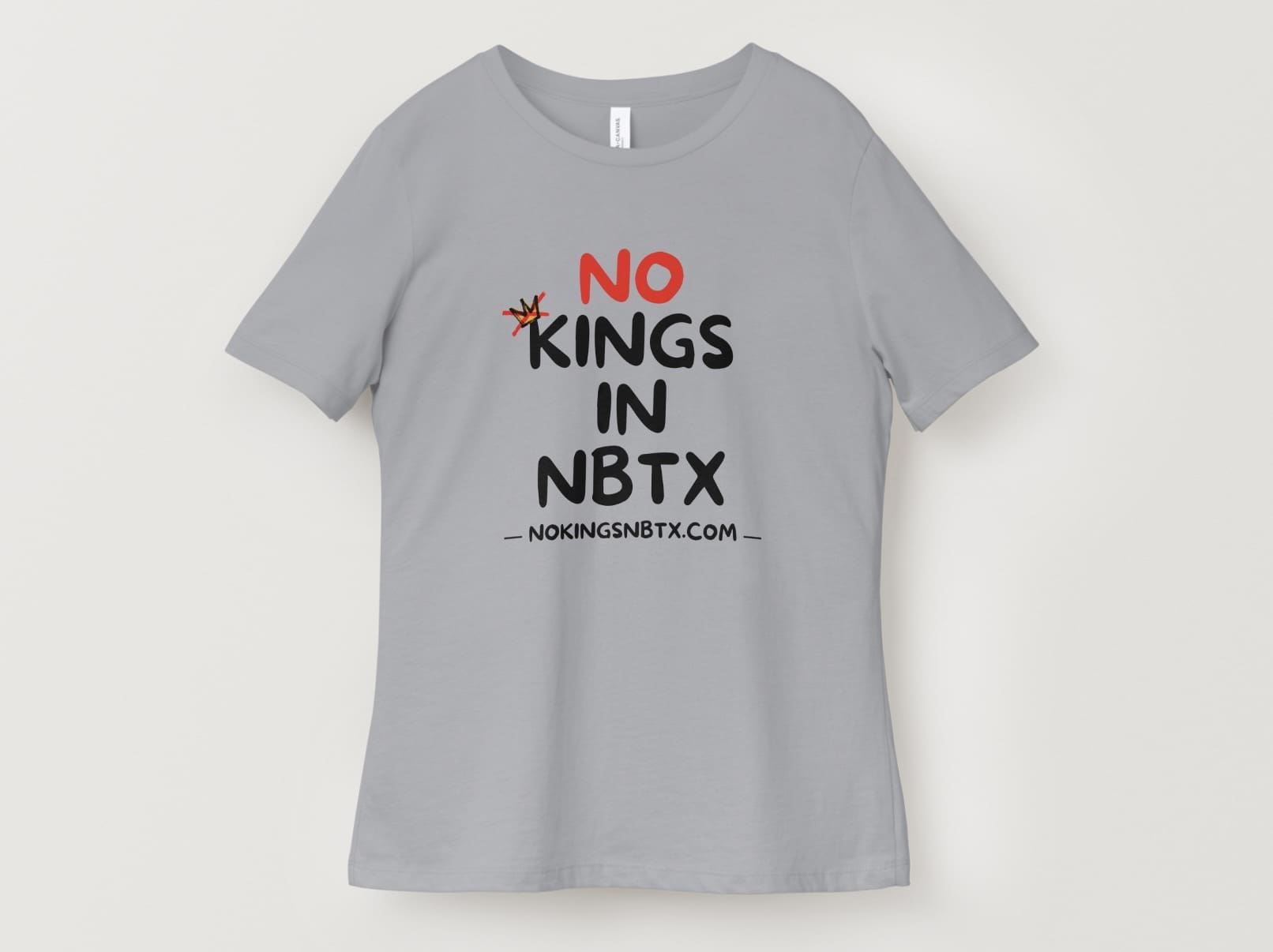 No Kings New Braunfels | Women - Gray Jersey Tee